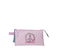 ROLL ROAD Peace Astuccio Tre Scomparti Multicolore 22x12x5 cm Poliestere, multicolore, Taglia unica, Astuccio tre scomparti