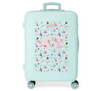 Roll Road Queen of Hearts Valigia Media Blu 46x65x23 cm ABS Rigido Chiusura a Combinazione Laterale 56L 3 kg 4 Ruote