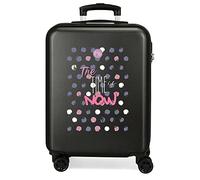 Roll Road Roll Road The Time is Now Valigia da Cabina Nero 38 x 55 x 20 cm Rigida ABS Chiusura a combinazione laterale 35 2 kg 4 ruote doppie Bagaglio a mano
