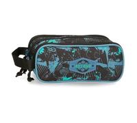 Roll Road Soccer Astuccio Triplo Nero 22x10x9 cm Poliestere, Nero, Astuccio triplo