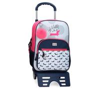 ROLL ROAD Teckel Zaino scuola con carrello multicolore 30 x 38 x 12 cm Poliestere 13,68 L, multicolore, Taglia unica, Zaino scuola con carrello