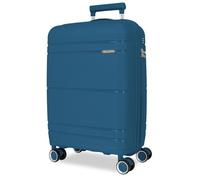 Roll Road Universe - Valigia da cabina blu, 39 x 55 x 21 cm, rigida, 2,4 kg, chiusura TSA in polipropilene, 2,4 kg, 37 l, bagaglio a mano, blu, Taglia unica, Valigia cabina