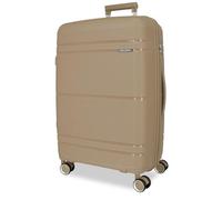 ROLL ROAD Universe Valigia grande Beige 50 x 75 x 29 cm Rigido 4,1 kg Chiusura TSA Polipropilene 4,1 kg 96LExtensibile, Beige, Taglia unica, Valigia grande