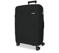 Roll Road Universe Valigia media nera 44 x 65 x 26 cm Rigido 3,2 kg Chiusura TSA Polipropilene 3,2 kg 65 LExtensible, Nero, Taglia unica, Valigia media