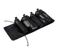 Roll Up Cosmetic Bag - 53 x 22 x 5 cm Black Compact Travel Organizer Case, Stoccaggio Cosmetico, Borsa da toilette pieghevole, Kit vanità portatile | Trucco per donne viaggi vacanze uso Quo, Nero , Se