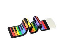 Roll Up Piano 49 Tasti Silicone Portatile Pieghevole Tastiera Morbida Colorata Piano Elettronico Tasto Arcobaleno