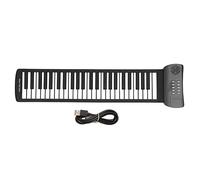 Roll Up Piano, 49 Tasti Tastiera Elettronica Portatile Tastiera Pieghevole Piano per Computer Tablet Suono Esterno o Cuffie Suono Surround 4D USB Alimentato a Batteria(PM49)