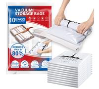 Roll-Up Sacchetti Sottovuoto per Vestiti Da Viaggio, 10 Pacchetti (40×60Cm)