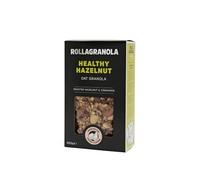 Rollagranola - Confezione da 400 g di nocciole sane. 100% naturale, realizzato con avena e cannella senza glutine. Adatto per una dieta vegana senza zuccheri aggiunti. Realizzato a mano nel Regno