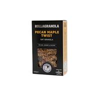 Rollagranola: Granola d'avena di Pecan Maple Twist | Prodotti integrali sani | Cereali senza glutine | Adatto per vegani | Senza zucchero aggiunto | Ideale per diabetici | Confezione da 400 gm