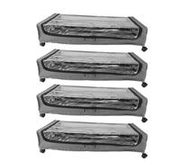 Rollando Sotto il Contenitore del Letto, Apertura Trasparente Sotto il Doppio Cassetto dell'abbigliamento in Tessuto Oxford per Letti per Letti per Lettiera per Abiti da Letto (4PCS)