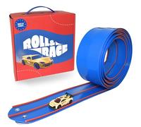RollAndRace Pista Macchine Flessibile 400cm - Made in EU - Flexible Car Track - Gioco Bambino - Piste Car Wheels - Circuito di Corse per Bambini - Astuccio per il trasporto incluso