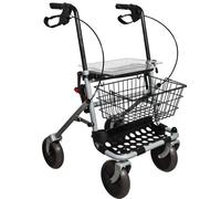 Rollator Basic Pieghevole in Acciaio con 4 Ruote Ø 20 cm