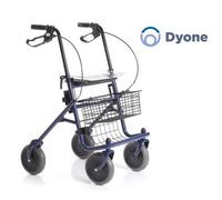 Rollator Deambulatore pieghevole con Freni e 2 Ruote Piroettanti Sedile Cestino