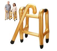 Rollator Gonfiabile, Set di Bastoni da Passeggio, Oggetti di Scena per Giochi di Ruolo, Oro
