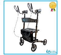 ROLLATOR PIEGHEVOLE CON 4 RUOTE E SEDUTA CON FACIA LOMBARE PER ANZIANI E DISABII