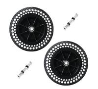 Rollator sedia a rotelle in gomma, 1 paio di ruote anteriori di ricambio for sedia a rotelle da 6/8 pollici, rotelle for sedia a rotelle in poliuretano a nido d'ape nero con 5/16"(8inch)