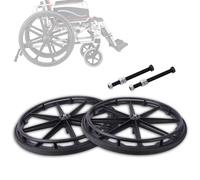 Rollator sedia a rotelle in gomma, 1 paio di ruote posteriori for sedia a rotelle, gruppo rotelle for sedia a rotelle, rotelle posteriori in PU solido, sostituzione pneumatici for sedie a rotelle for