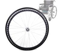 Rollator sedia a rotelle in gomma, 2 Pack,24 Inch Non-Pneumatic Solid Wheelchair Rear Wheel,Non-Slip Puncture Proof Wheelchair Caster Assembly(24Inch/60cm(1Count))