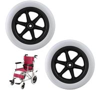 Rollator sedia a rotelle in gomma, 2 pezzi, gruppo rotelle for sedia a rotelle, pneumatici in gomma piena non pneumatici, sostituzione manuale della ruota posteriore for sedia a rotelle, con cuscinett