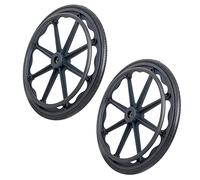 Rollator sedia a rotelle in gomma, 20" 22" 24", ruota posteriore for sedia a rotelle con anello di spinta manuale, adatta a tutti i tipi di sedia a rotelle manuale(20 * 13/8)