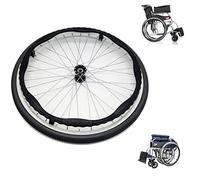 Rollator sedia a rotelle in gomma, 22x1 3/8, Sostituzione Ruote Posteriori for Sedia a Rotelle, Pneumatici con Ruote for Sedia a Rotelle Solide Resistenti all'Usura, Mozzo in Lega di Alluminio