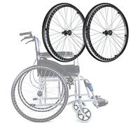 Rollator sedia a rotelle in gomma, Confezione da 2 pezzi da 24 pollici, gruppo rotelle for sedia a rotelle con pneumatici pieni in poliuretano, ruota posteriore for sedia a rotelle con mozzo in lega d