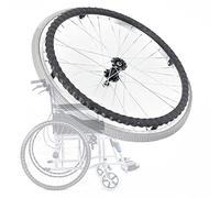 Rollator sedia a rotelle in gomma, Gruppo Ruota Girevole for Sedia a Rotelle,Ruota Posteriore for Sedia a Rotelle Manuale da 24 Pollici, Sostituzione Ruota Antiscivolo for sedie a Rotelle,24×1 3/8(Gre