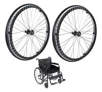 Rollator sedia a rotelle in gomma, Gruppo ruota piroettante da 24 pollici, rotelle posteriori for sedia a rotelle sostitutive manuali Molte ruote posteriori for sedie a rotelle standard - Antiscivolo(