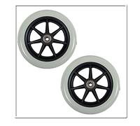 Rollator sedia a rotelle in gomma, Ruote anteriori for sedia a rotelle da 6 pollici, gruppo ruote girevoli, pneumatico solido for sedia a rotelle, rotelle di ricambio antiscivolo - Accessori universal