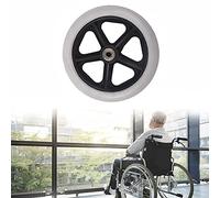 Rollator sedia a rotelle in gomma, Ruote anteriori for sedia a rotelle Ruote for sedia a rotelle da 6" 7" 8", Pneumatico solido manuale, Accessori for ruote anteriori(Grey,7in(17cm))