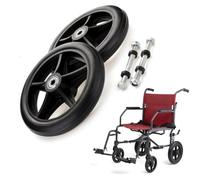 Rollator sedia a rotelle in gomma, Ruote anteriori sostitutive for sedia a rotelle manuali, gruppo ruota for sedia a rotelle da 6 pollici, pneumatico in PVC solido, sostituzione ruota anteriore for se
