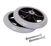 Rollator sedia a rotelle in gomma, Ruote anteriori sostitutive for sedia a rotelle manuali, gruppo ruota for sedia a rotelle da 6 pollici, pneumatico in PVC solido, sostituzione ruota anteriore for se