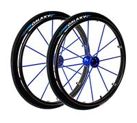 Rollator sedia a rotelle in gomma, Ruote posteriori for sedia a rotelle da 24 pollici, ruota di ricambio for sedia a rotelle, ruota pneumatica for ospedale, mozzo in alluminio, 2 pezzi(Blue)