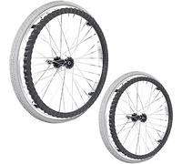 Rollator sedia a rotelle in gomma, Sostituzione Ruote Posteriori for Sedia a Rotelle da 24 Pollici, con Gruppo Rotelle for Sedia a Rotelle con Cuscinetti, Confezione da 2, Ruota Posteriore for Sedia a