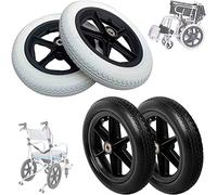 Rollator sedia a rotelle in gomma, Wear-Resistant Wheel,12" Solid Tyre,Lightweight Caster With Polyurethane Tire,Replacement Wheels For Walkers Rollators And Wheelchairs(Black)