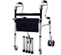 Rollator Walker deambulatore in lega di alluminio, puleggia antiscivolo regolabile pieghevole, per il, con ruote, carico massimo 180kg piccolo regalo