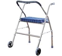 Rollator Walker Pieghevole con Ruote e Sedile, Altezza Regolabile, Carrello per Anziani e disabili, carico Massimo 100 kg. Desideri Una Vita Migliore