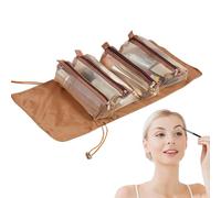 Rollbare Reisetasche für Toilettenartikel - Make-up-Rolltasche | Reise-Kosmetik-Organizer | Faltbarer Kulturbeutel - Kosmetikbehälter für Urlaub Geschäftsreise Zuhause Aufbewahrung
