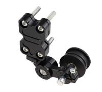 Rolle di tenditore a catena a regolamento universale per il chopper motociclistico ATV compatibile con vari modelli disponibili in colori blu argento rosso nero(nero)