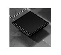 Rolled Dual-use Invisible Floor Drain, Enlarge The Diameter Floor Drain, Stainless Steel Floor Grate, for Shower room/bathroom/balcony/bathroom(Black,11.8x11.8x3.5")