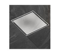 Rolled Dual-use Invisible Floor Drain, Enlarge The Diameter Floor Drain, Stainless Steel Floor Grate, for Shower room/bathroom/balcony/bathroom(Silver,5.9x5.9x3.5")