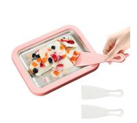 Rolled Ice Cream Machine - Homemade Yogurt Tray for Sweets | with Metal Scraping Tools & Thermal Core for Parties, Gatherings, Holidays and Kitchens Professional Dessert Maker
