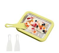Rolled Ice Cream Machine - Homemade Yogurt Tray for Sweets | with Metal Scraping Tools & Thermal Core for Parties, Gatherings, Holidays and Kitchens Professional Dessert Maker