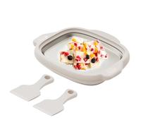 Rolled Ice Cream Maker, Istants Ice Cream Maker con piastra fredda inossidabile 2 spatole, padella dolce per attività familiari divertenti, tempo fai -da -te genitore tempo (Bianco)
