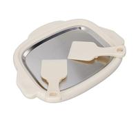 Rolled Ice Cream Maker, macchina da fritta per sofferenza del ghiaccio in acciaio inossidabile con 2 pale piastra fredda istantanea piastra di yogurt congelata per casa (White)