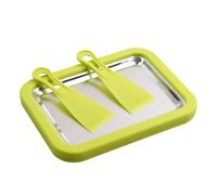 Rolled Ice Cream Tray | Food-Grade Stainless Steel Portable Bar Supplies With 2 Scrapers,Ice Cream Cold Plate - For Shop Party Outdoor Kitchen Cafe Home Summer Snacks Christmas Birthday Event