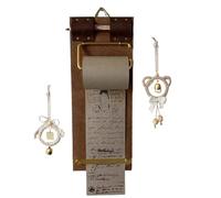 Rolled Note Paper Dispenser, Vintage Notepad Holder, Wall-Mounted Hangable Design, Decorative Message Board for Sketching and Lists, Home, Wall Decor, Restaurant, 12.6x4.72x1.18 inches