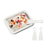 Rolled Tray - Homemade Yogurt Rolls Ice Cream Tray con 2 spatole, Instant Ice Cream Maker with Setup, Fun Cooking Accessory for Kitchen Home Family Gathering Outdoor Holiday