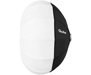 Rollei Ballon 28201 - Softbox con tenda di controllo della luce, 100 cm, forma rotonda con baionetta Bowens tipo S per flash da studio e luci di durata a LED